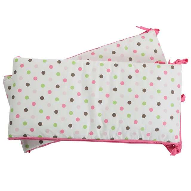 i baby Baby Crib Bumper Set Newborn Polka Dot Cotton Printed Cot Bumpers in Crib Infant