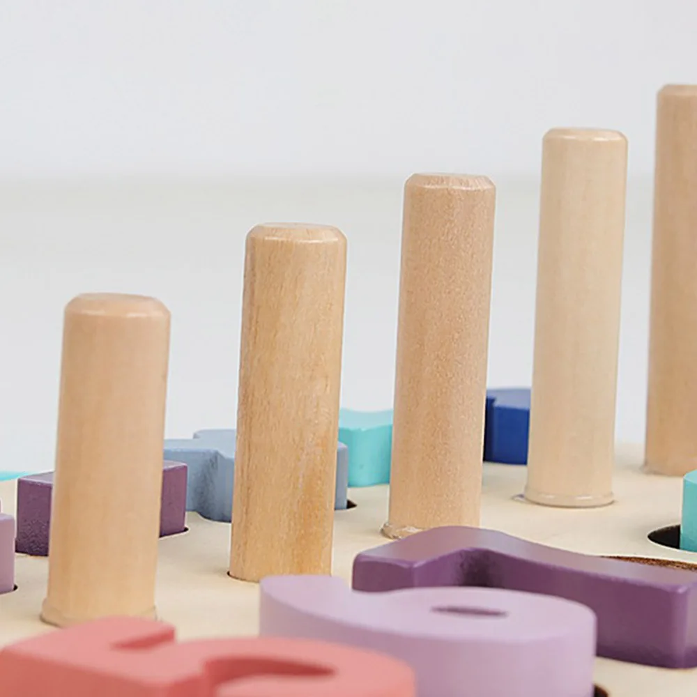 Геометрические деревянные игрушки montessori материалы учиться считать номера, соответствующие цифровой Форма матч ранее обучение Математические Игрушки
