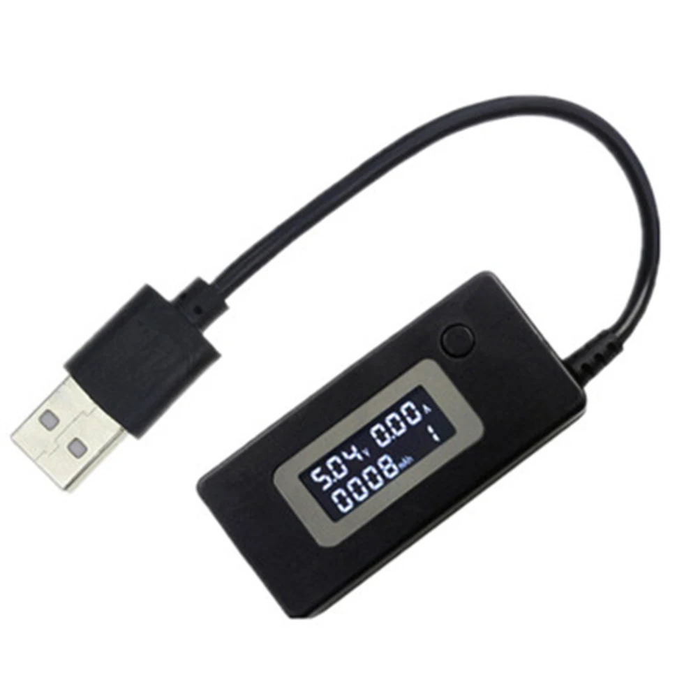Креативный телефон USB тестер ЖК-экран Амперметр Мини Портативный доктор напряжение измеритель тока мобильное зарядное устройство детектор вольтметр - Цвет: Black