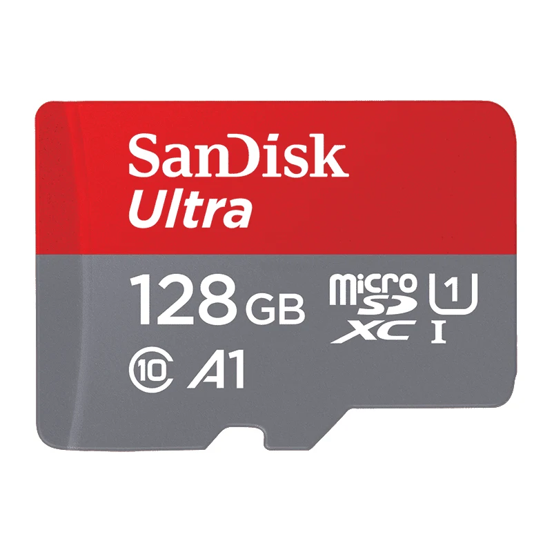 Двойной Флеш-накопитель SanDisk Ultra карты памяти microSDXC UHS-I micro SD карты 128 ГБ 100 МБ/с. C10 U1 A1 карты памяти для смартфонов и планшетов с адаптером селфи-Стик