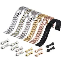 Steel Watch Band Stainless Steel Watch Belt 14-20-21-22-24mm Watch Bands Replacement Wirstbands Belts Watches Curved End Metal