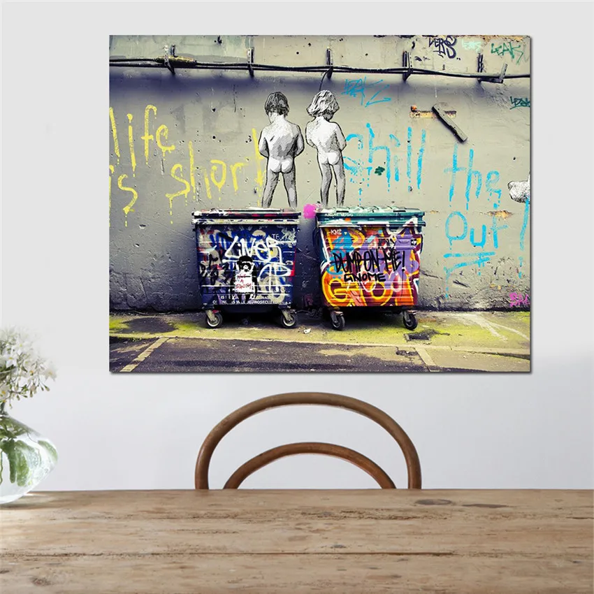 Pintura De Graffiti De La Calle Para La Pared De La Sala De Estar