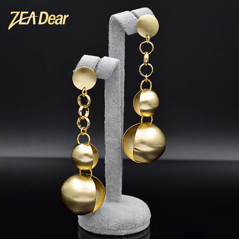 

ZEADear Jewelry Exquisite Jewelry For Women Long Drop Dangle Earrings Big Ball Earrings Jewelry For Anniversary Jewelry Findings