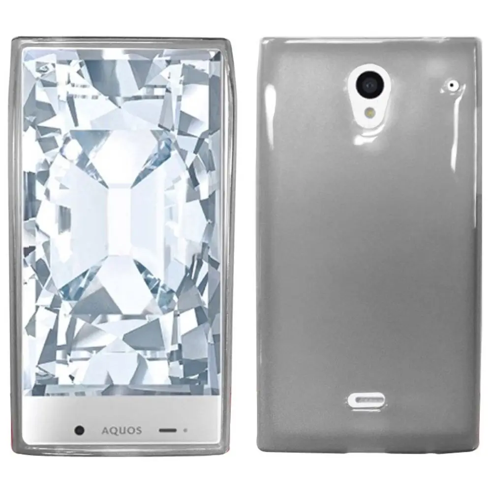 Color Clear Rubber Soft TPU Plain Skin Case Cover for Sharp Aquos Crystal |