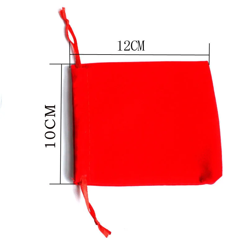5 шт./лот 7x9 см x 10x12 см цветные бархатные мешочки стенд для ювелирных украшений с кулиской сумочки для упаковки подарков и пакетов - Цвет: 10x12cm Red
