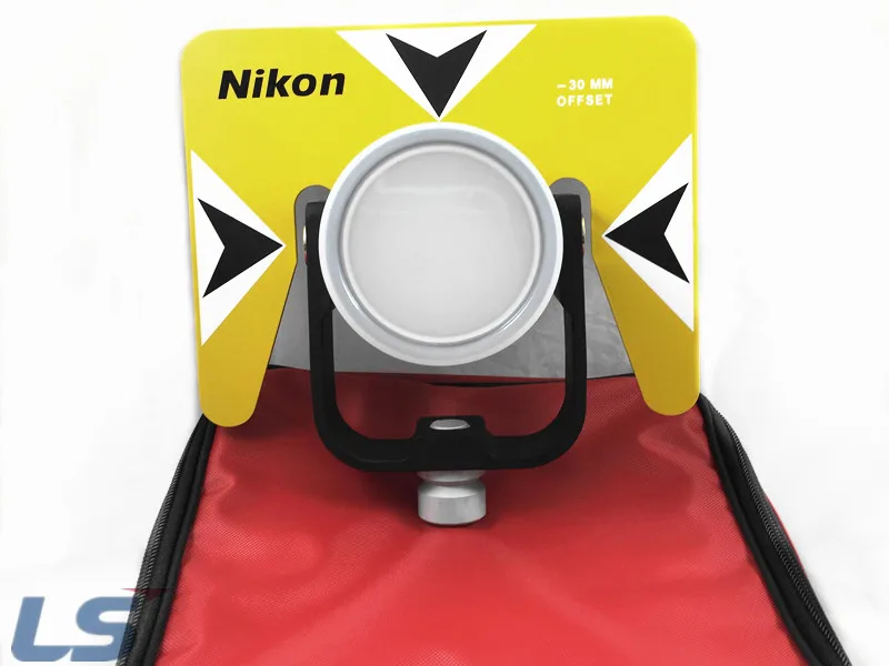 

Yellow single prism with soft bag for Nikon total station survey tool