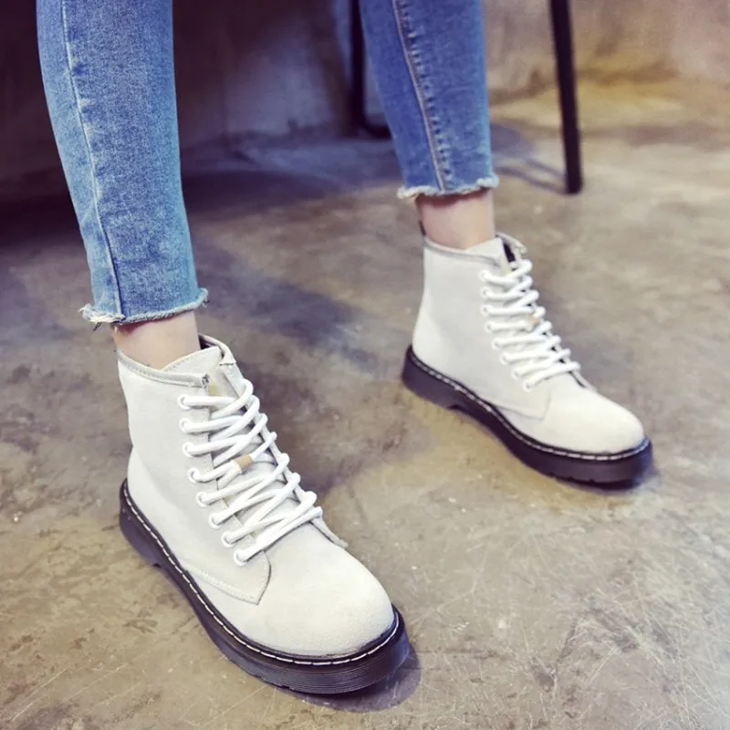 COOTELILI Winter Boots Women Ankle Boots Female Fashion Suede Leather Platform Woman Shoes Plus Size Shoes For Women 35-40 (31)