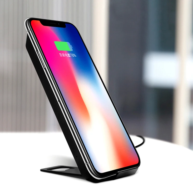 Высокое качество 2in1 Qi Беспроводной Зарядное устройство для iPhone X 8 Samsung Galaxy Note S9