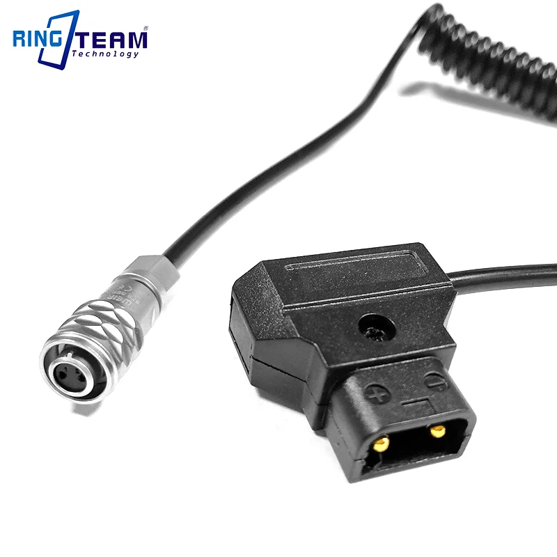 Coiled Spiral Power Cable Ptap Dtap to Weipu FS6 for BMPCC4K BMPCC 4K Blackmagic Pocket Cinema Camera 4K
