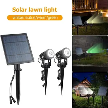 

2pcs Garden Solar Lamp Outdoor Waterproof Landscape Lawn Spotlight Decor