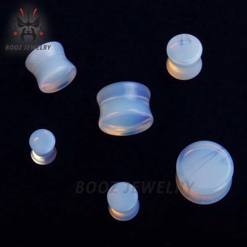 Wholesale Price Fashion Opal Stone Ear Plugs Tunnels Expanders Piercing Body Jewelry Earring Gauges Stretchers 36PCS