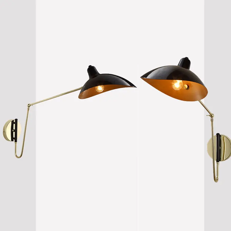 

5W Vintage Iron LED Wall Lamp 80V-240V Industrial Decor Metal Wall Lights Bedroom Living Room E27 Loft Adjustable Wall-Sconce