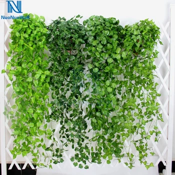 

NuoNuoWell 90/120cm Artificial Ivy Vine Wall Mounted Green Leaves Plants DIY Balcony/Party Home Decor Faux Leaf Garland