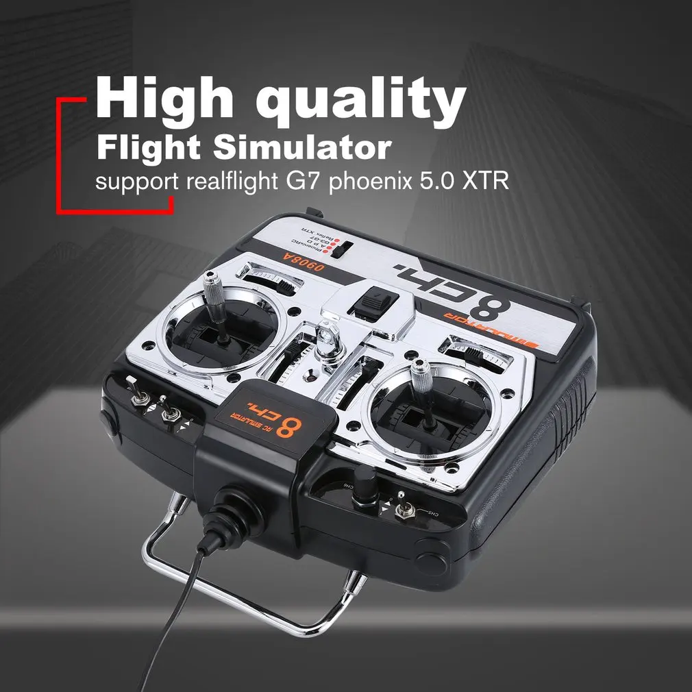 

6CH/8CH RC Flight Simulator JTL-0904A/JTL-0908A Support Realflight G7 Phoenix 5.0 XTR Remote Control Helicopter Fixed-wing Drone