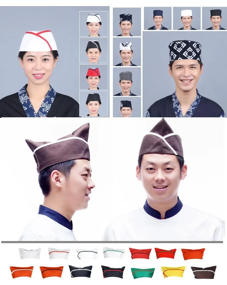 (10sets-Hat-Apron-Shirt) кимоно рабочая одежда японские суши кухня шеф-повар отель Корея Комбинезоны Униформа толстый стиль плита одежда