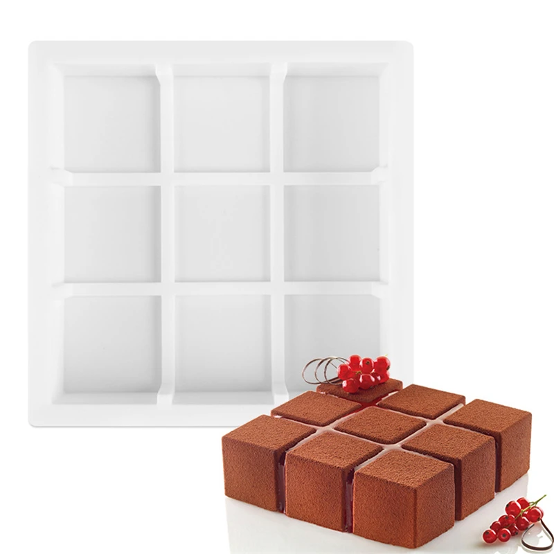 

Silicone Molds 3D Geometric Simplicity Mold Cake Decorating Baking Tools For Chocolate Mousse Chiffon Moulds Pastry Art