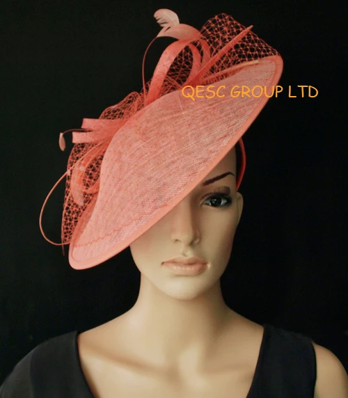coral hats and fascinators