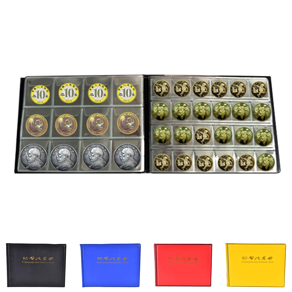 

180 Coin Holder Plastic Coin Holders Storage Collection Money Album Case PU