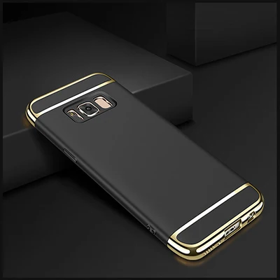 Роскошный 360 градусов противоударный чехол для телефона для samsung Galaxy S10 E S9 S8 S7 S6 Edge Plus Note8 9 J8 J4 J6 плюс чехол Чехол - Цвет: Black
