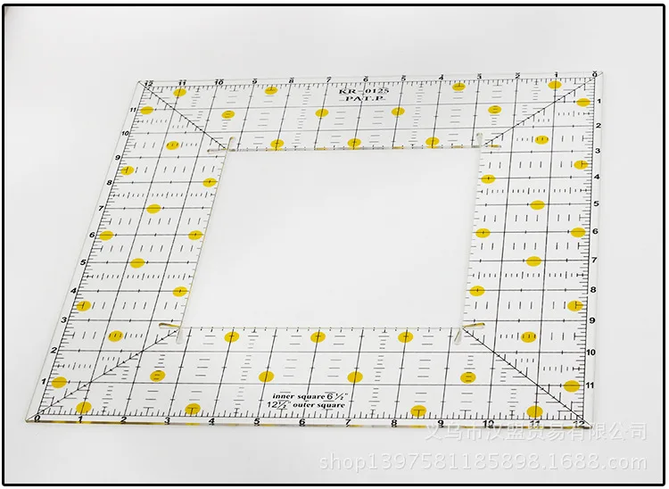 Diy инструмент для шитья, сплайсинга, линейка, линейка для резки 12ii n* 12in дюймов, линейка