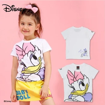 

Disney Minnie mouse cartoon T-shirt boys and girls cotton cute pattern T-shirt short sleeve children comfortable fashion T-shirt