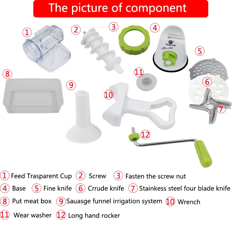 DUOLVQI, новая бытовая многофункциональная мясорубка, Нержавеющая сталь лезвие, для приготовления овоща/специй рук коленчатого мясорубка, Кухня tools2