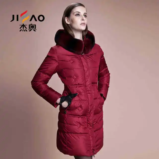 Cheap 2015 New Hot Winter Thicken Warm Woman Down jacket Coat Parkas Outerwear Plus Size 4XXXXL Long Hooded Rabbit Fur collar Luxury