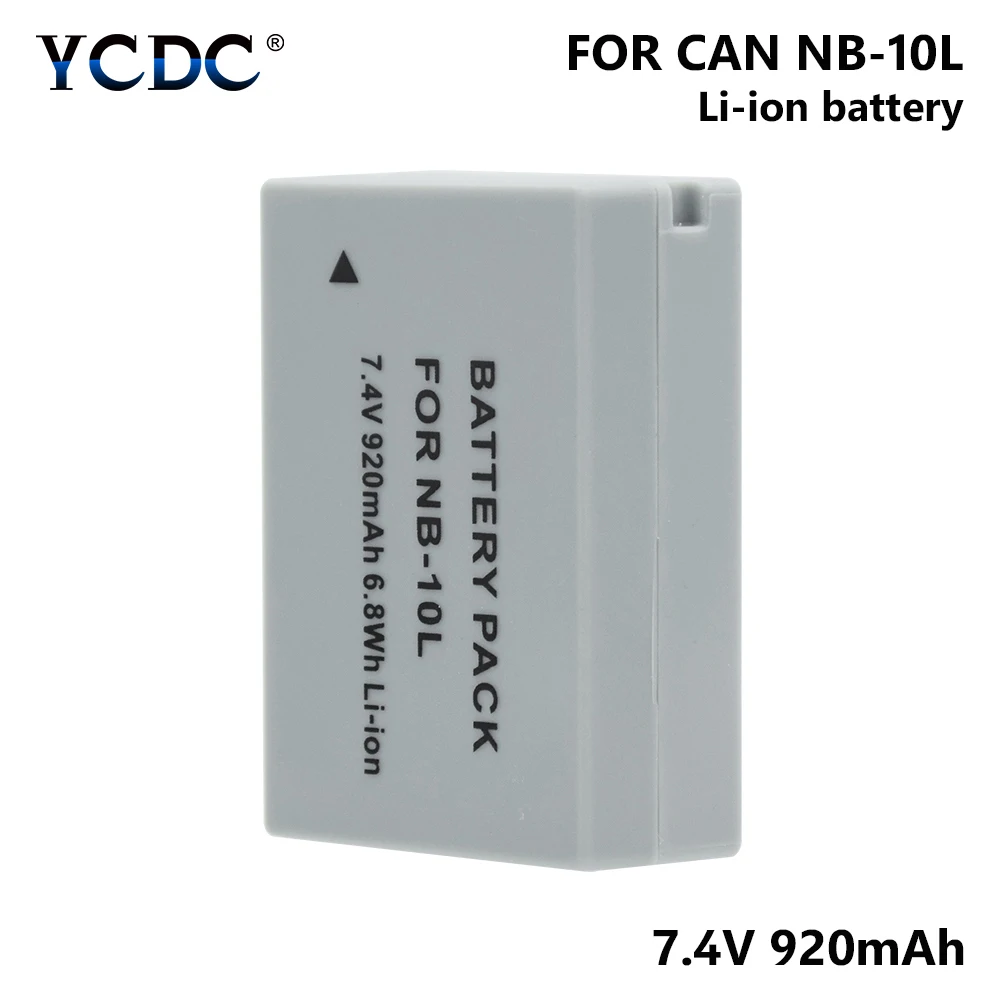 

1/2pcs 7.4V 920mAh NB-10L NB10L NB 10L Camera Battery For Canon PowerShot G1 X G1X/G3 X G3X/G15/G16/SX40 HS SX40HS/SX50 HS
