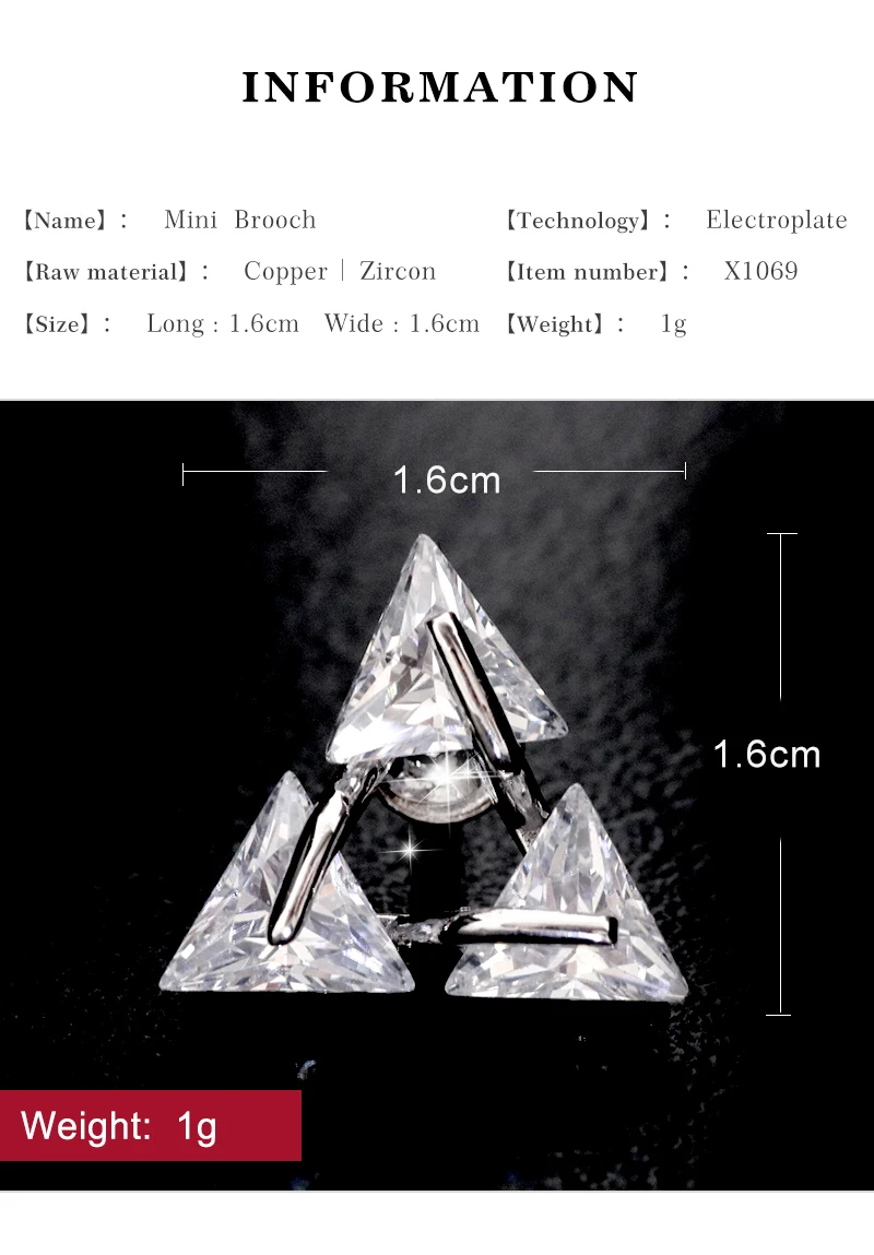 Мини-стразы-треугольники, броши для женщин, модные ювелирные изделия, брошь на булавке, полые геометрические хрустальные булавки, броши de mulheres de luxo
