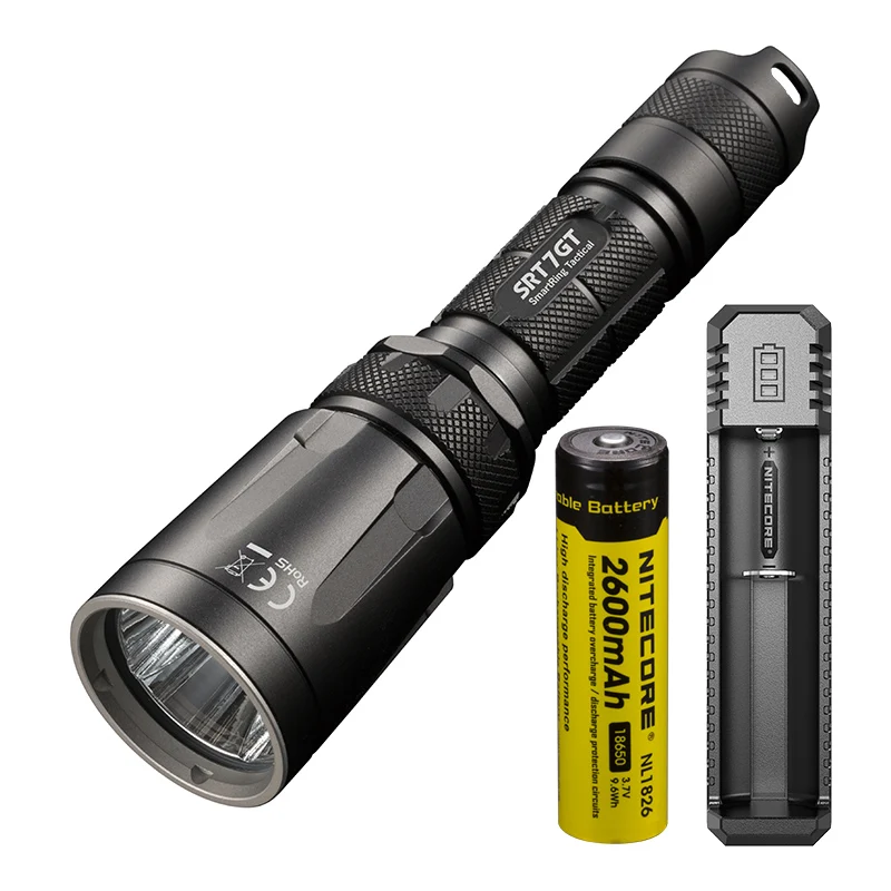 Nitecore SRT7GT контрольное кольцо сильный светильник Тактический литиевый аккумулятор вспышка светильник наружный светодиодный Ультра-яркий - Испускаемый цвет: SRT7GT x NL1826 x UI