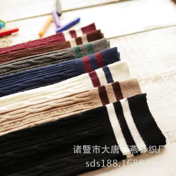 

1 Pair cotton Fashion Sexy Warm Thigh High Over the Knee Socks Long students stripe Stockings For Girls Ladies Women
