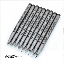 9 размеров, набор акварельных кистей, эскиз, комическое искусство, маркеры, мелкий лайнер для рисования, игла, ручка, авторучка, маркер, товары для рукоделия