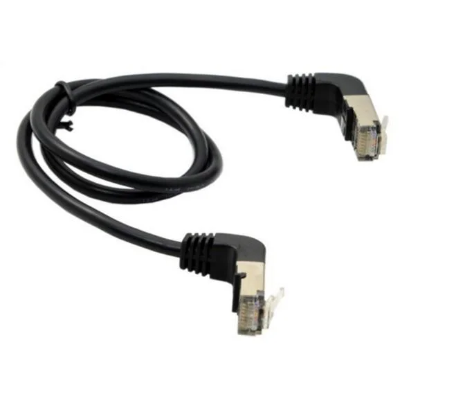 Локоть вниз и вверх Угловой 90 градусов cat5e 8P8C FTP STP UTP Cat 5e Ethernet сетевой кабель RJ45
