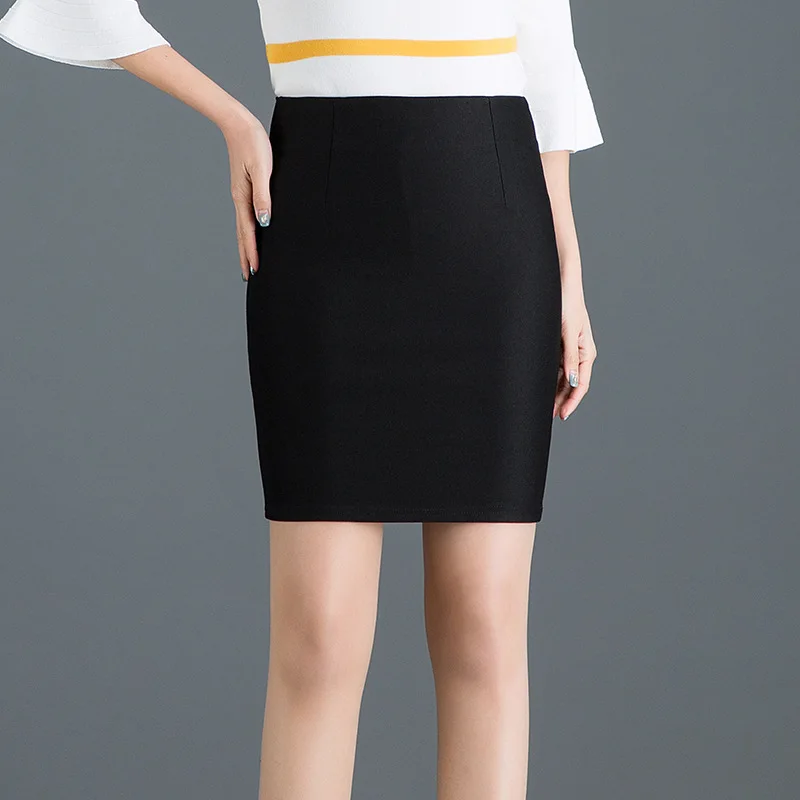 

2019 Spring New Arrival All Match Wrap Skirts One-step Mini Skirt High-waist Stretchable Office Skirts Womens Free Shipping