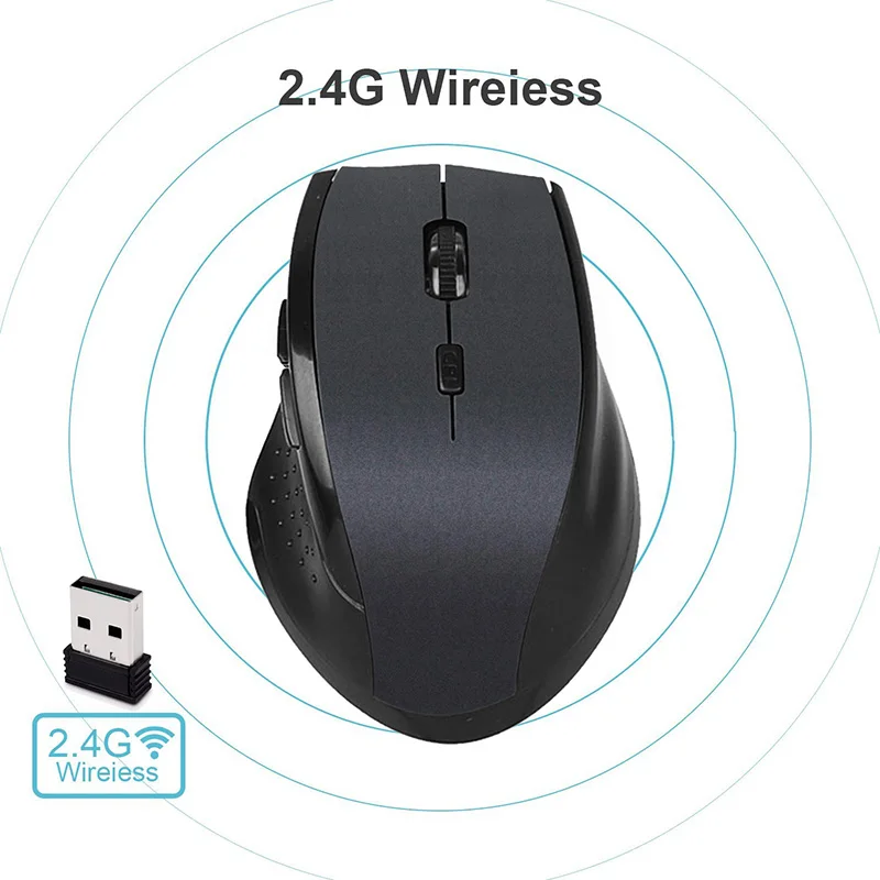 2 4G Wireless Mouse Gaming Mice Mini Portable Optical Wi fi Mause 6 Buttons With USB