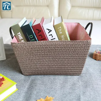 

Thicken Storage Basket Hamper Box Dirty Clothes Japanese Toy Snacks Debris Cabinet Containers Laundry Rattan Grass Wickerwork