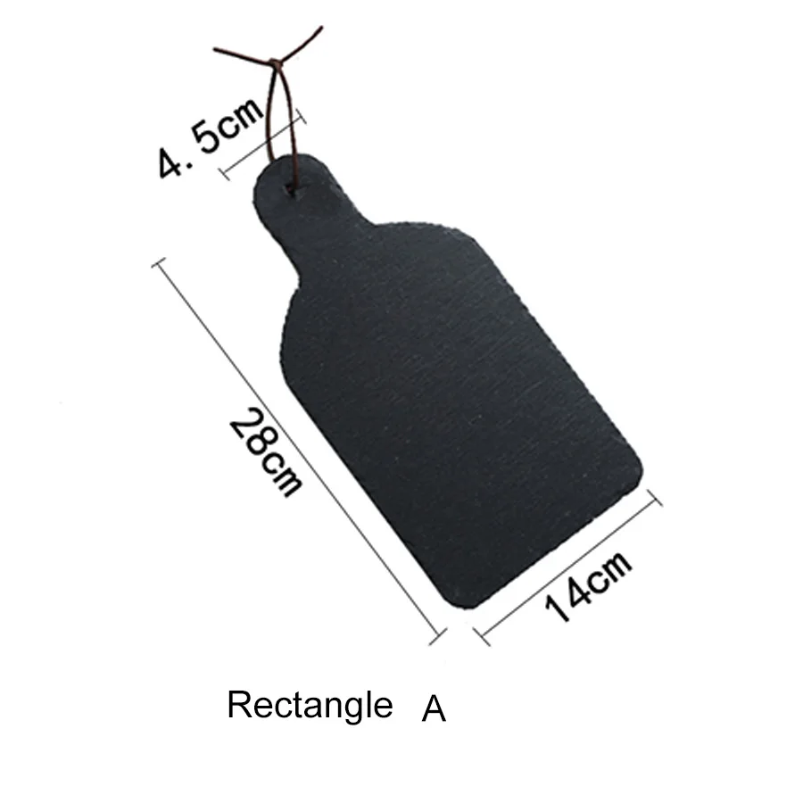 MUZITY натуральный сланец блюда Твердые прямоугольник камень суши стейк барбекю тарелка сыра пиццы плоские фрукты тарелка - Цвет: Rectangle A