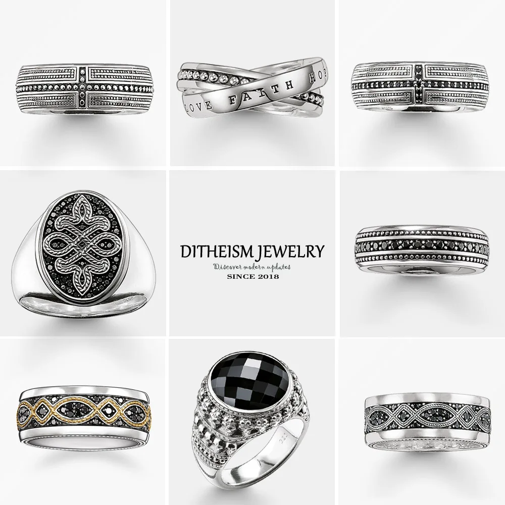 

Faith Hope Love Wedding Bands Rings, 2018 New 925 Sterling Silver Fashion Jewelry Trendy Gift For Women and Men