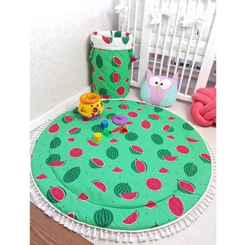 

DDWE Ins Children Play Game Watermelon Mat Toys Fruit Mat Carpet Floor Blanket Baby Crawling Rug Non-slip Kids' Room Decoration