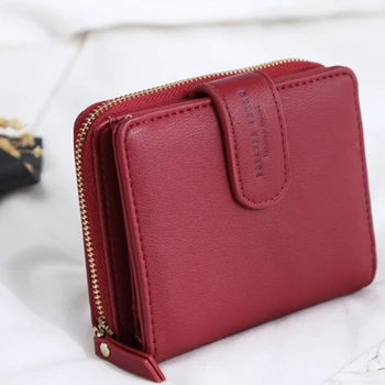 

Lady Fashion Faux Leather Wallet Card Holder Zipper Short Purse Christmas Gift