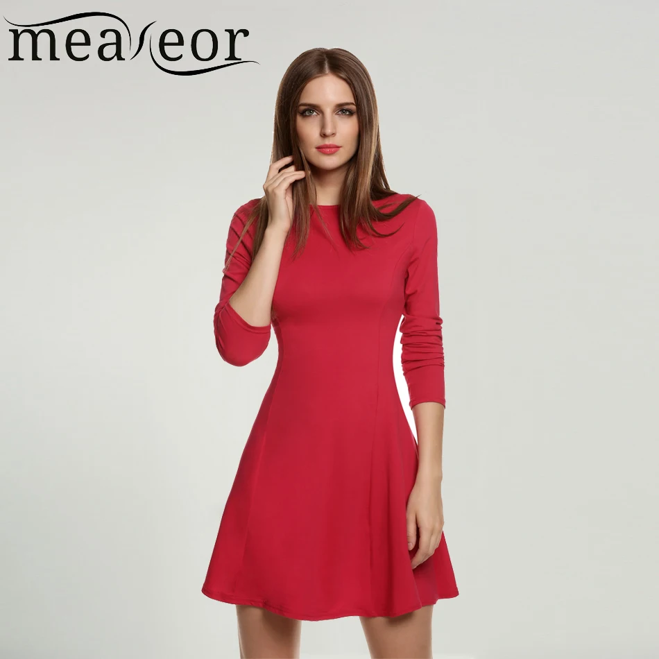 

Meaneor Brand Ladies Women Vestido Casual Elegant High Waist Mini Pleated Dress Black plus size M L XL XXL