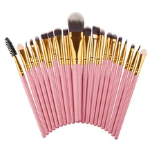 3 color Professional 20 pcs Makeup Brush Set tools Make-up Toiletry Kit Wool Brand Make Up Brush Set de maquiagem