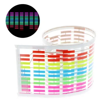 

Auto RGB LED Muziek Rhythm Flash Licht Geluidssensor Equalizer Achterruit Sticker Styling Neon Lamp