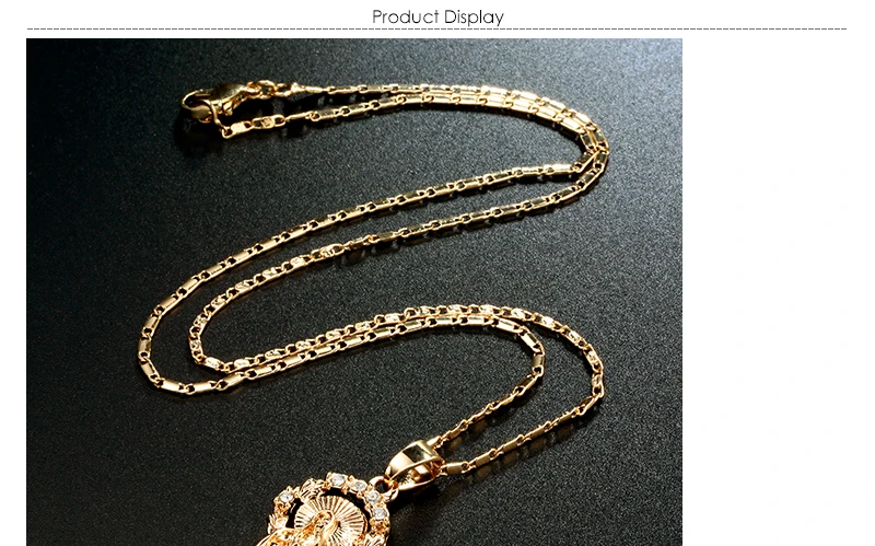 AYAYOO Jesus Virgin Mary Goddess Necklace & Pendant Women Christmas Gifts Wholesale Gold Color Catholic Christian Jewelry (1)