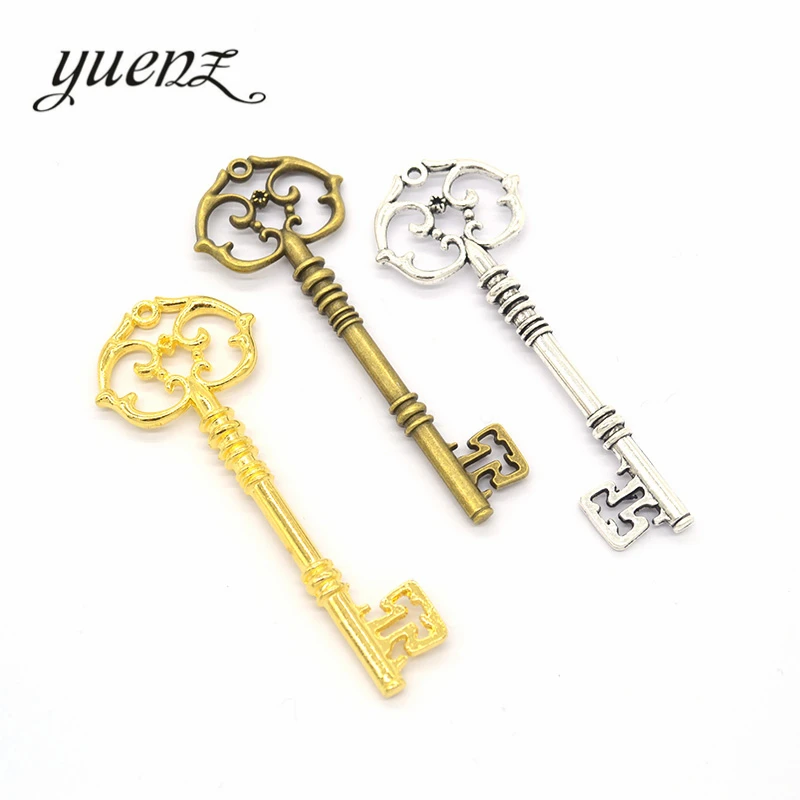Yuenz 5 шт. Мода металлического сплава ключ Талисманы кулон Браслеты Цепочки и