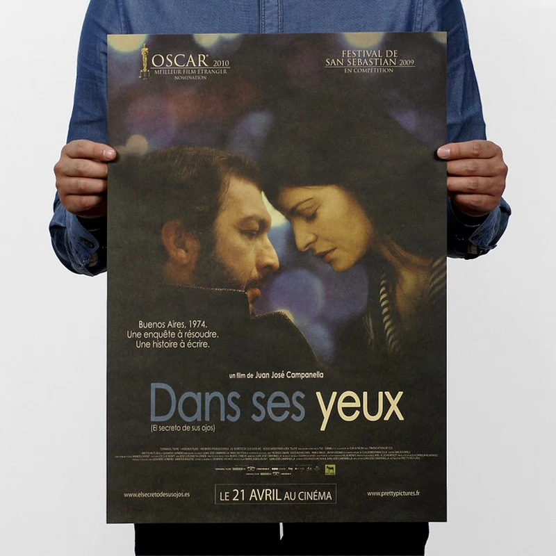 

Free shipping,The Secret in Their Eyes/film classic movie/kraft paper/bar poster/Retro Poster/decorative painting 51x35.5cm