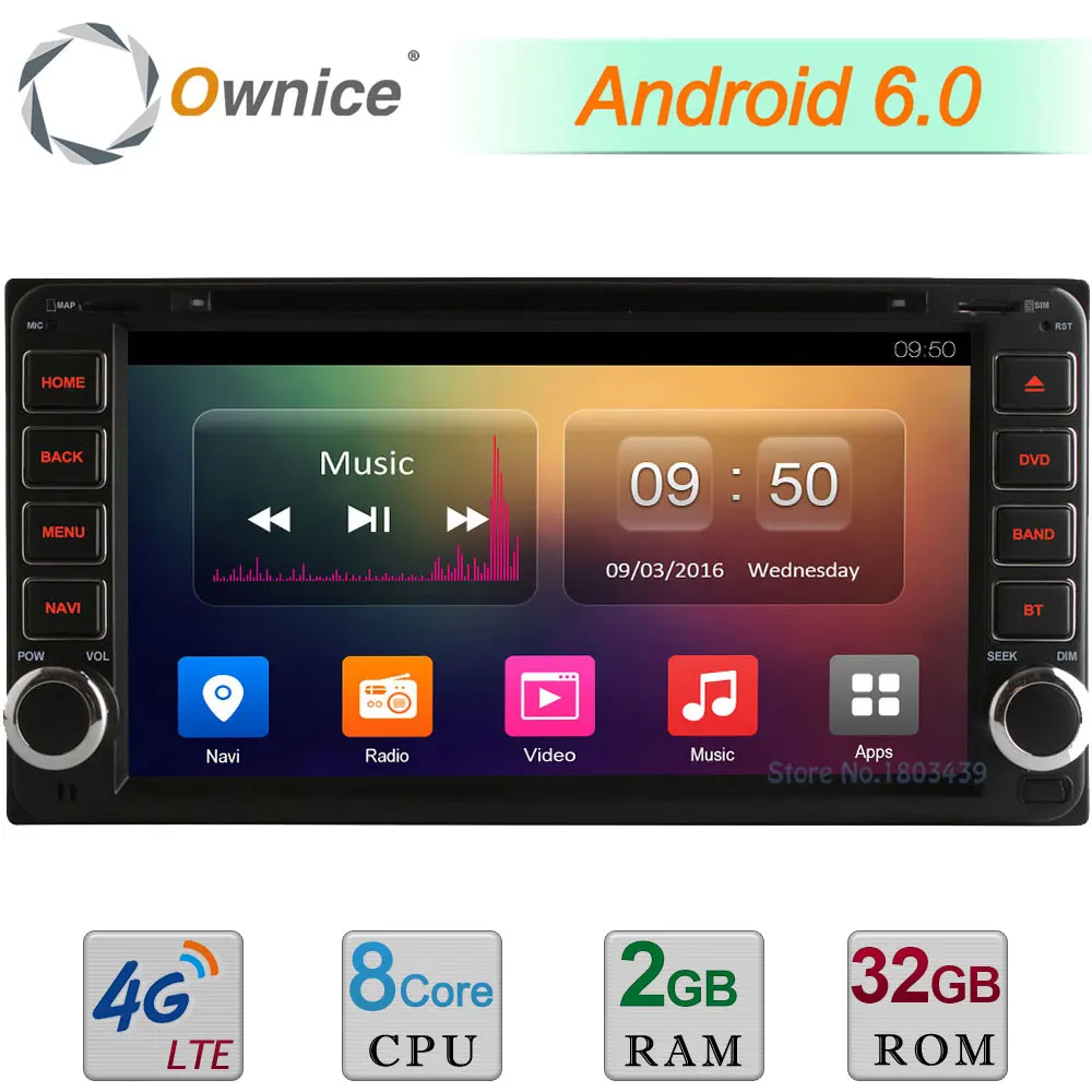 

2GB+32GB Android 6.0 Octa Core 4G DAB Car DVD Player For Toyota FJ Cruiser Crown Previa 4Runner Aversis Majority Matrix Florid