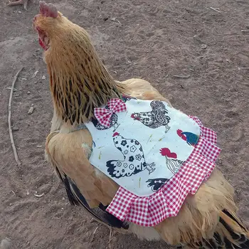 

Rooster Pet Suit Poultry Hen Saddle Apron Feather Protection Holder Chicken Duck Wings Back Protector