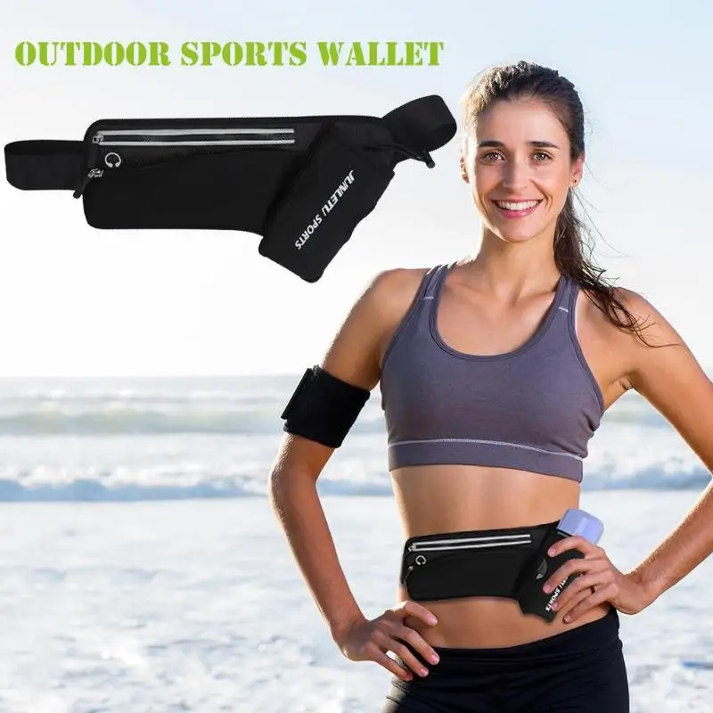 

1pcs Waist Bag Female Belt Outdoor Sport Nylon Waterproof Mobile Waist Bag Running Pack Breathable Unisex Fanny Pack