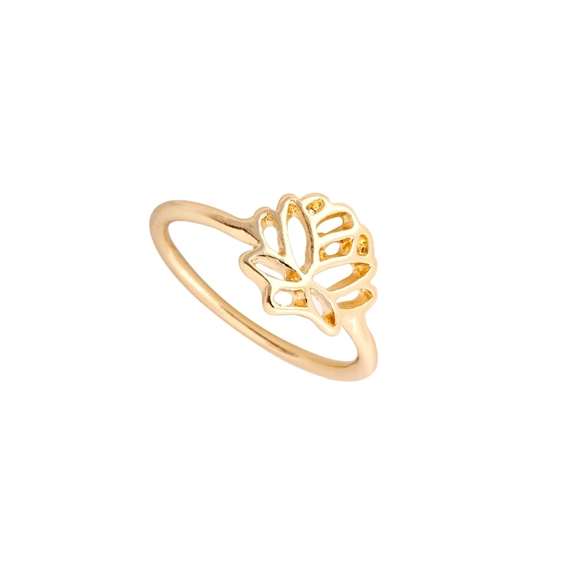 yiustar 10PCS 2016 New Fashion Jewelry Women The Original Tiny Wonders Lotus Rings in Gold R038